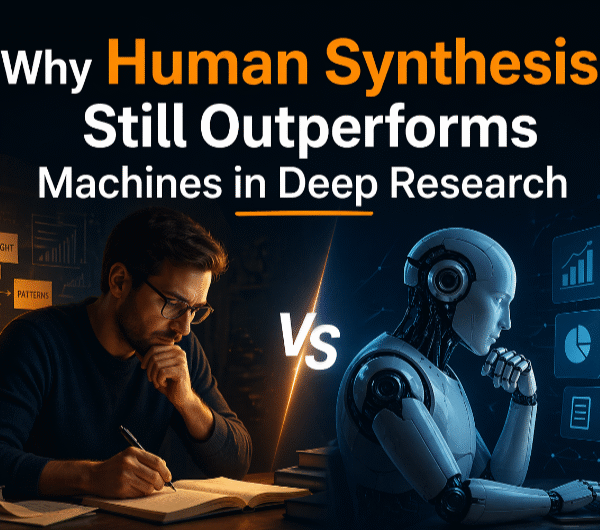 Why Human Synthesis Still Outperforms Machines in Deep Research